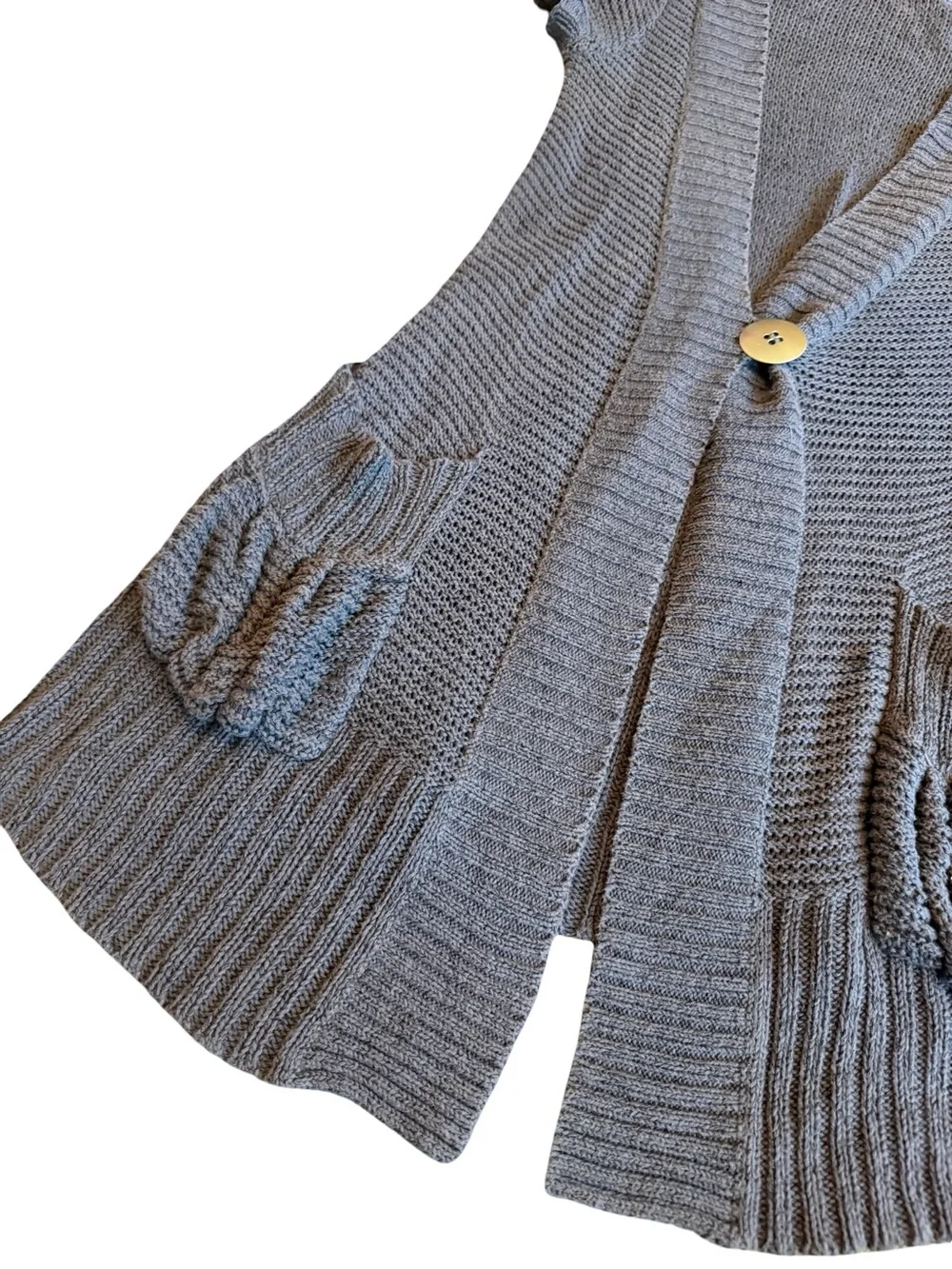 Free People Short Sleeve Sweater Long-Length Cardigan Y2K 2000s Size Medium